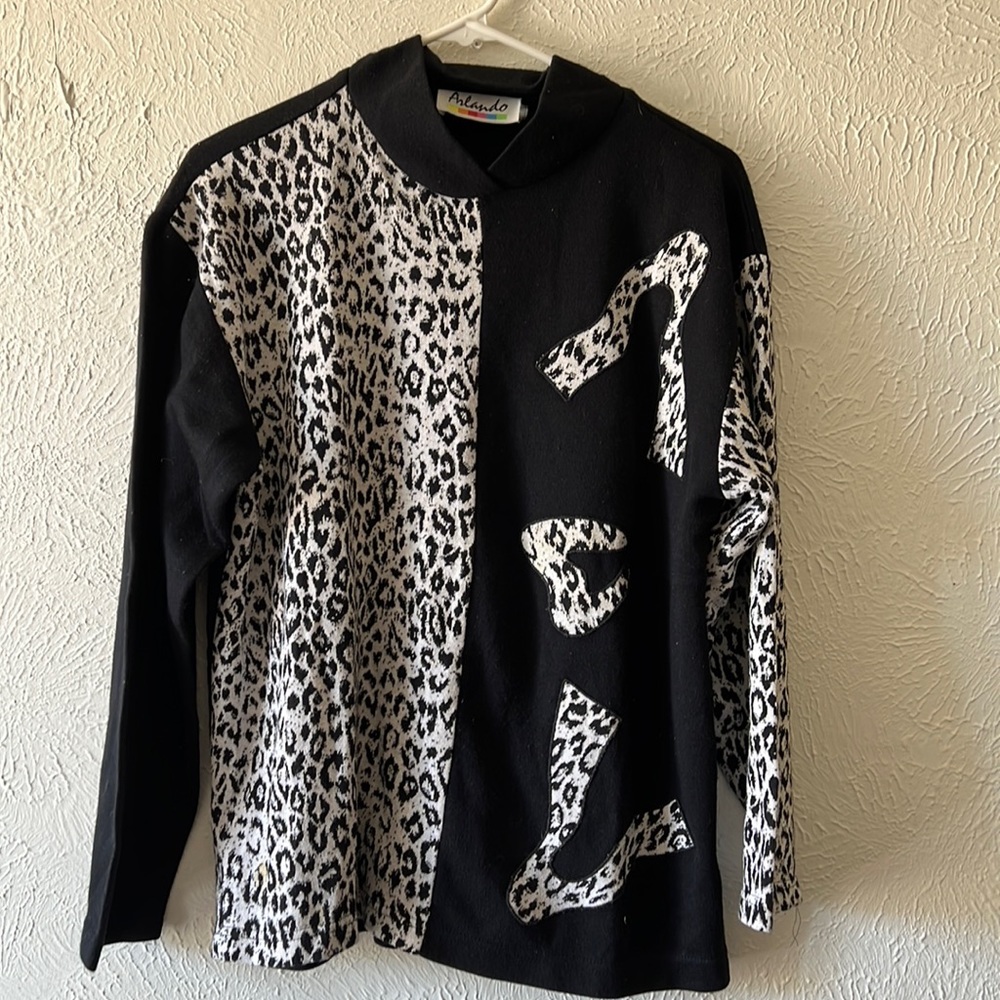 VTG Animal Print Sweater